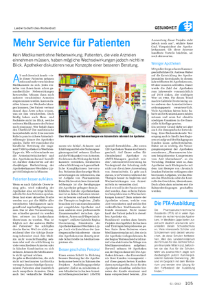Landwirtschaftliches Wochenblatt GESUNDHEIT Mehr Service für Patienten Kein Medikament ohne Nebenwirkung.