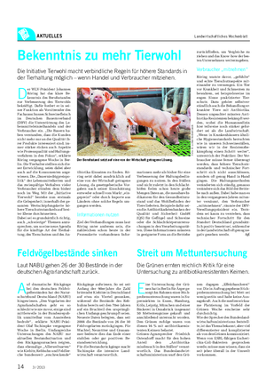 AKTUELLES Landwirtschaftliches Wochenblatt D er WLV-Präsident Johannes Röring hat das klare Be- kenntnis des Berufsstandes zur Verbesserung des Tierwohls bekräftigt.