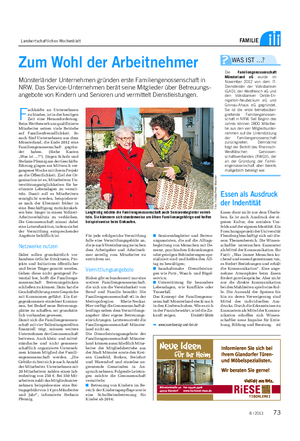 Landwirtschaftliches Wochenblatt FAMILIE Zum Wohl der Arbeitnehmer Münsterländer Unternehmen gründen erste Familiengenossenschaft in NRW.
