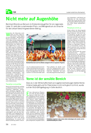 TIER Landwirtschaftliches Wochenblatt E inen informativen Themen- mix hielt die DLG-Geflügel- tagung in Celle bereit, die in der vergangenen Woche stattfand.