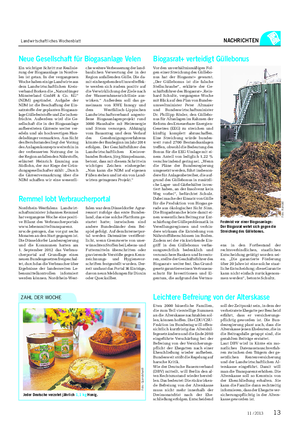 Landwirtschaftliches Wochenblatt NACHRICHTEN Jeder Deutsche verzehrt jährlich 1,1 kg Honig.
