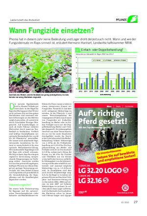 Landwirtschaftliches Wochenblatt PFLANZE Wann Fungizide einsetzen?