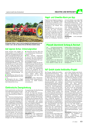 Landwirtschaftliches Wochenblatt INDUSTRIE UND WIRTSCHAFT Der Forstmaschinenherstel- ler Pfanzelt Maschinenbau hat zum 1.