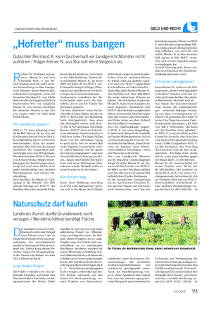Landwirtschaftliches Wochenblatt GELD UND RECHT „Hofretter“ muss bangen Gutachter Reinhard K.