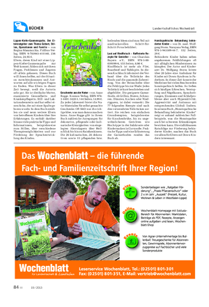 BÜCHER Landwirtschaftliches Wochenblatt Lippen-Kiefer-Gaumenspalte.