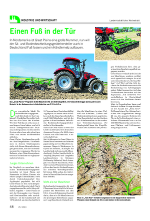 INDUSTRIE UND WIRTSCHAFT Landwirtschaftliches Wochenblatt D er europäische Markt für Bodenbearbeitungsgeräte und Sätechnik ist hart um- kämpft.
