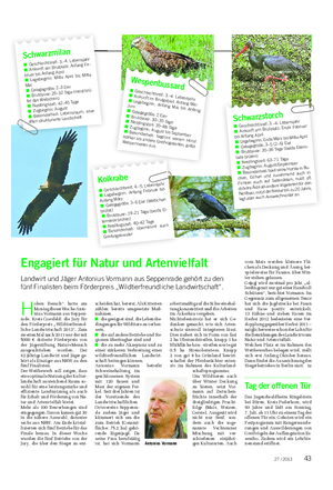 Landwirtschaftliches Wochenblatt WALD UND JAGDLandwirtschaftliches Wochenblatt Schwarzmilan ■ Geschlechts reif: 3.