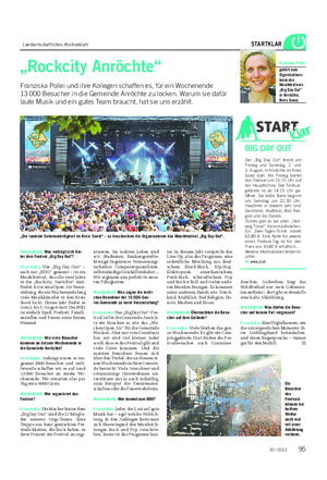 Landwirtschaftliches Wochenblatt STARTKLAR Wochenblatt: Was verbirgt sich hin- ter dem Festival „Big Day Out“?