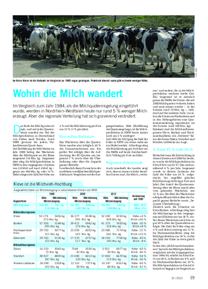 Landwirtschaftliches Wochenblatt BETRIEB UND MARKT D as Ende der Milchquoten ist nah, und mit jeder Quoten- börse wandert ein Teil der Milchproduktion in Deutschland von Süden nach Norden.