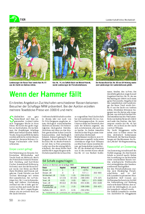 TIER Landwirtschaftliches Wochenblatt S chafzüchter aus ganz Deutschland und dem an- grenzenden Ausland trafen sich vergangene Woche in Haus Düsse.