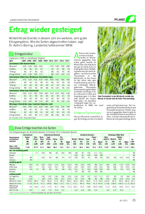 Landwirtschaftliches Wochenblatt PFLANZE Ertrag wieder gesteigert Wintertriticale brachte in diesem Jahr ein weiteres, sehr gutes Ertragsergebnis.