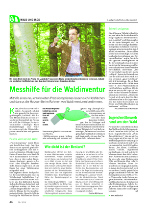 WALD UND JAGD Landwirtschaftliches Wochenblatt K lein, aber oho!