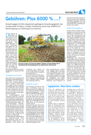 Landwirtschaftliches Wochenblatt GELD UND RECHT Gebühren: Plus 6000 % …?