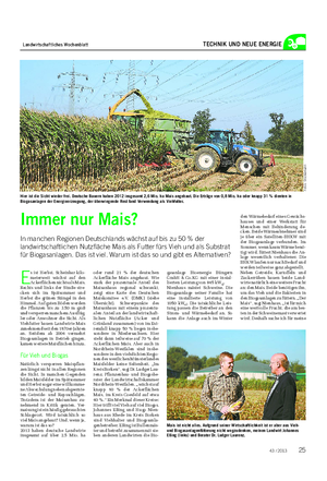 Landwirtschaftliches WochenblattLandwirtschaftliches Wochenblatt TECHNIK UND NEUE ENERGIE E s ist Herbst.