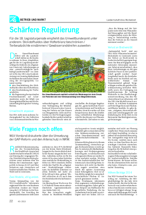 BETRIEB UND MARKT Landwirtschaftliches Wochenblatt D as Umweltbundesamt (UBA) will die Landwirt- schaft stärker an die Kanda- re nehmen.