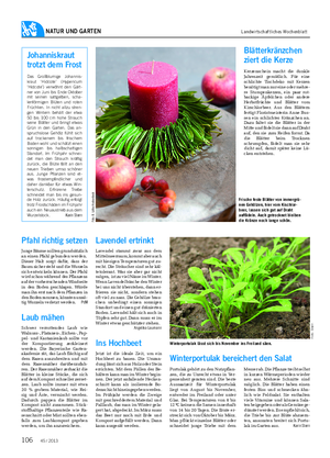 natur und garten Landwirtschaftliches Wochenblatt Fo to : B .