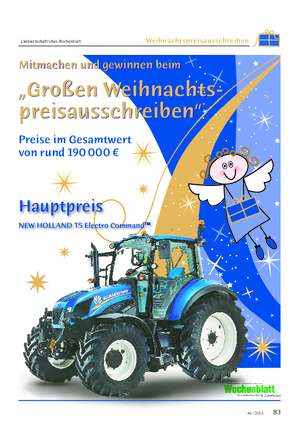 Landwirtschaftliches Wochenblatt Weihnacht spreisausschreiben Landwirtschaftliches Wochenblatt Westfalen-Lippe für Landwirtschaft # "&!