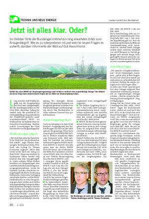 TECHNIK UND NEUE ENERGIE Landwirtschaftliches Wochenblatt Jetzt ist alles klar.
