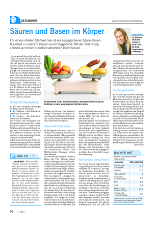 GESUNDHEIT Landwirtschaftliches Wochenblatt Sandra Kalter ist Diätassis- tentin und arbeitet in einer Praxis für Ernäh- rungsberatung in Nordhorn.
