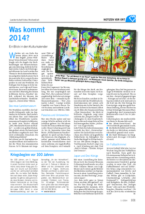 Landwirtschaftliches Wochenblatt NOTIZEN VOR ORT Was kommt 2014?