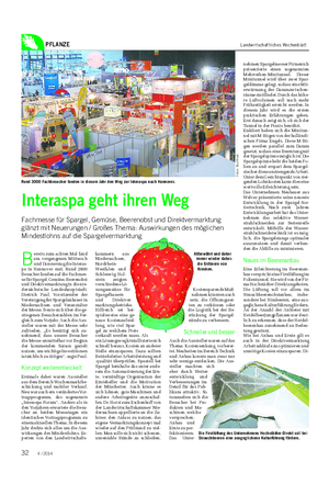 PFLANZE Landwirtschaftliches Wochenblatt B ereits zum achten Mal fand am vergangenen Mittwoch und Donnerstag die Interas- pa in Hannover statt.