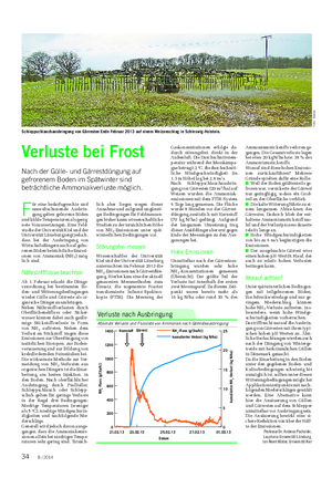 PFLANZE Landwirtschaftliches Wochenblatt F ür eine bedarfsgerechte und umweltschonende Ausbrin- gung gelten gefrorene Böden und kühle Temperaturen als geeig- nete Voraussetzungen.