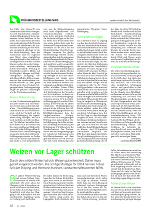 FRÜHJAHRSBESTELLUNG MAIS Landwirtschaftliches Wochenblatt mineralischer Phosphat- Unter- fußdüngung.