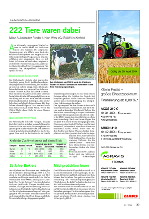 Landwirtschaftliches Wochenblatt bekannte Qualität zeigten.