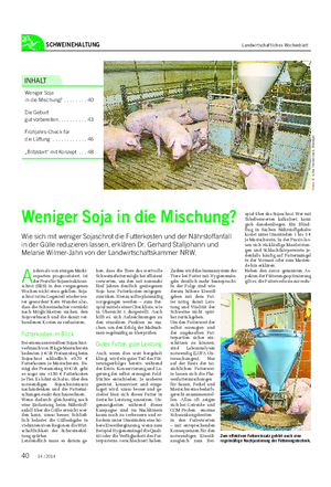 SCHWEINEHALTUNG Landwirtschaftliches Wochenblatt F ot os : B .