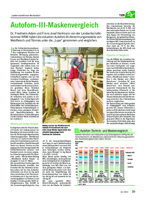 Landwirtschaftliches Wochenblatt tier Autofom-III-Maskenvergleich Dr.