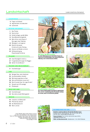 Landwirtschaftliches WochenblattLandwirtschaft SO ERREICHEN SIE UNS: Redaktion Landwirtschaftliches Wochenblatt Westfalen-Lippe: Postfach 49 29, 48028 Münster, Tel.