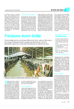 Landwirtschaftliches Wochenblatt BETRIEB UND MARKT im Schnitt wieder 10 Cent/kg mehr.