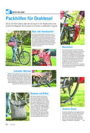 BLICK INS LAND Landwirtschaftliches Wochenblatt Packhilfen für Drahtesel Ob für die Fahrradtour oder den Einkauf im Ort: Radtaschen sind praktische Begleiter.