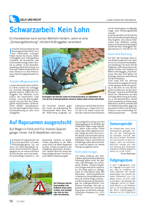 GELD UND RECHT Landwirtschaftliches Wochenblatt I m Sommer 2012 ging Frau M.