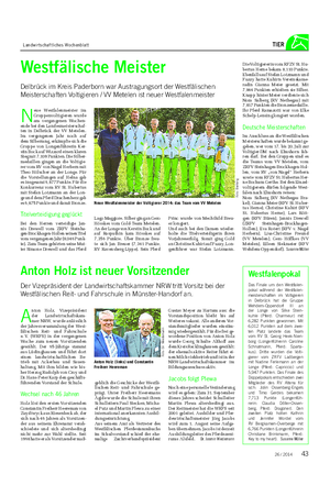 Landwirtschaftliches Wochenblatt TIER Die Voltigiererin vom RFZV St.