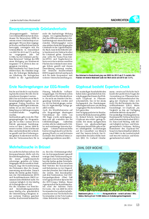 Landwirtschaftliches Wochenblatt NACHRICHTEN Bundesweit gibt es 46 000 ha Kleingartenfläche – verteilt auf etwa 1 Mio.