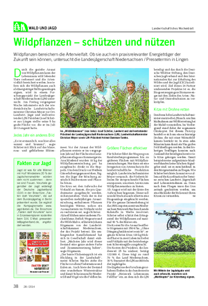 WALD UND JAGD Landwirtschaftliches Wochenblatt Wildpflanzen – schützen und nützen Wildpflanzen bereichern die Artenvielfalt.