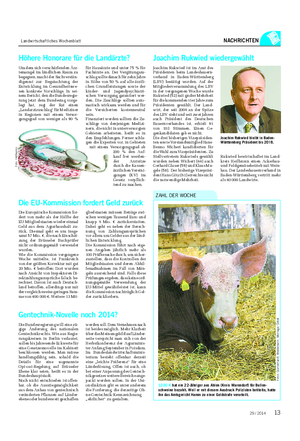 Landwirtschaftliches Wochenblatt NACHRICHTEN 1200 € hat ein 22-Jähriger aus Ahlen (Kreis Warendorf) für Bullen- schweine bezahlt.