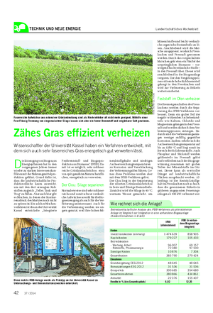 TECHNIK UND NEUE ENERGIE Landwirtschaftliches Wochenblatt D ie Erzeugung von Biogas aus Energiepflanzen hat in den vergangenen Jahren immer wieder zu starken Interessenskon- flikten mit der Nahrungsmittelpro- duktion geführt.