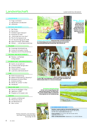 Landwirtschaftliches WochenblattLandwirtschaft SO ERREICHEN SIE UNS: Redaktion Landwirtschaftliches Wochenblatt Westfalen-Lippe: Postfach 4929, 48028 Münster, Tel.