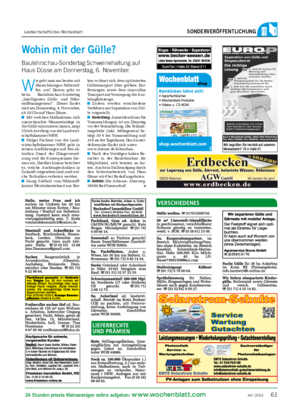 Landwirtschaftliches Wochenblatt sonderveröffentlichung 24 stunden private Kleinanzeigen online aufgeben: www.