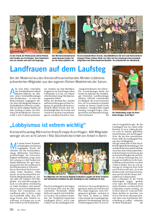 BLICK INS LAND Landwirtschaftliches Wochenblatt Landfrauen auf dem Laufsteg Bei der Modenschau des Kreislandfrauenverbandes Minden-Lübbecke präsentierten Mitglieder aus den eigenen Reihen Modetrends der Saison.