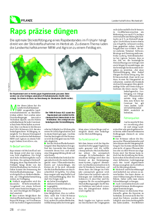 PFLANZE Landwirtschaftliches Wochenblatt M itte dieses Jahres hat die Landwirtschaftskammer NRW ausgewählte Land- wirtschaftsbetriebe zu Modellbe- trieben erklärt.