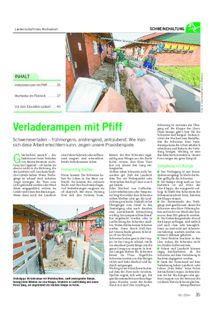 Landwirtschaftliches Wochenblatt SCHWEINEHALTUNG INHALT Verladerampen mit Pfiff .