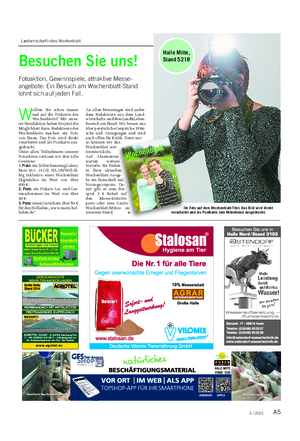 A55 / 2015 Landwirtschaftliches Wochenblatt Besuchen Sie uns!