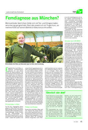 Landwirtschaftliches Wochenblatt TIER Ferndiagnose aus München?