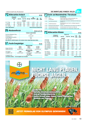 Landwirtschaftliches Wochenblatt DIE MARKTLAGE: RINDER / MILCH 23.