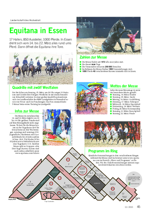 Landwirtschaftliches Wochenblatt Programm im Ring Sämtliche Veranstaltungen in den verschiedenen Ringen während der Messe sind im Internet unter www.
