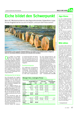 Landwirtschaftliches Wochenblatt WALD UND JAGD Eiche bildet den Schwerpunkt Beim 42.