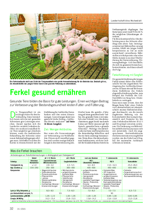 TIER Landwirtschaftliches Wochenblatt D ie Tiergesundheit ist ein wichtiger Faktor für den Be- triebserfolg.